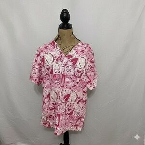 Jasco uniforms- Scrubs- size medium like new- hot pink and white